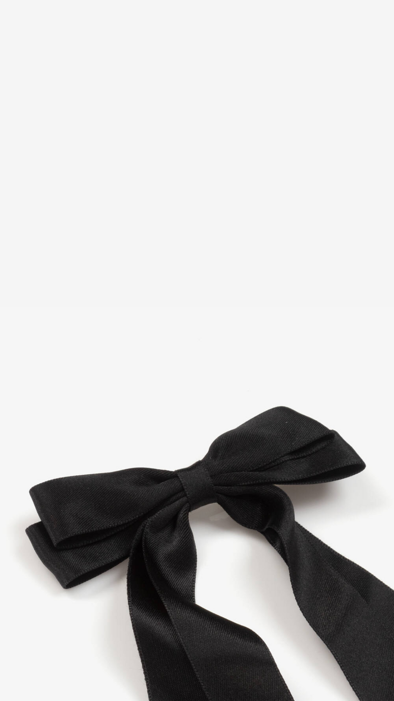 Large Black Satin Bow