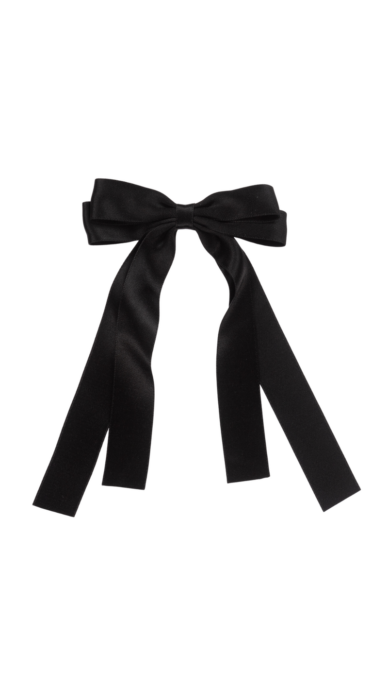 Large Black Satin Bow