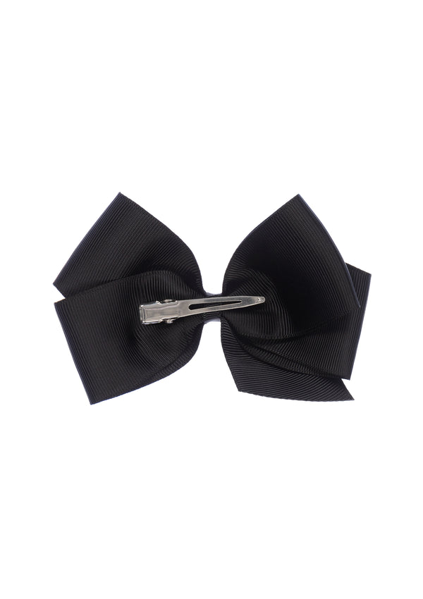 Black Large Bow Clip