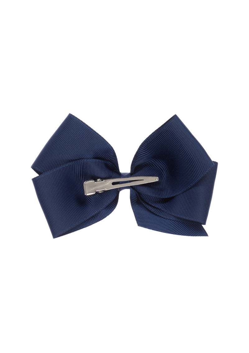 Navy Large Bow Clip