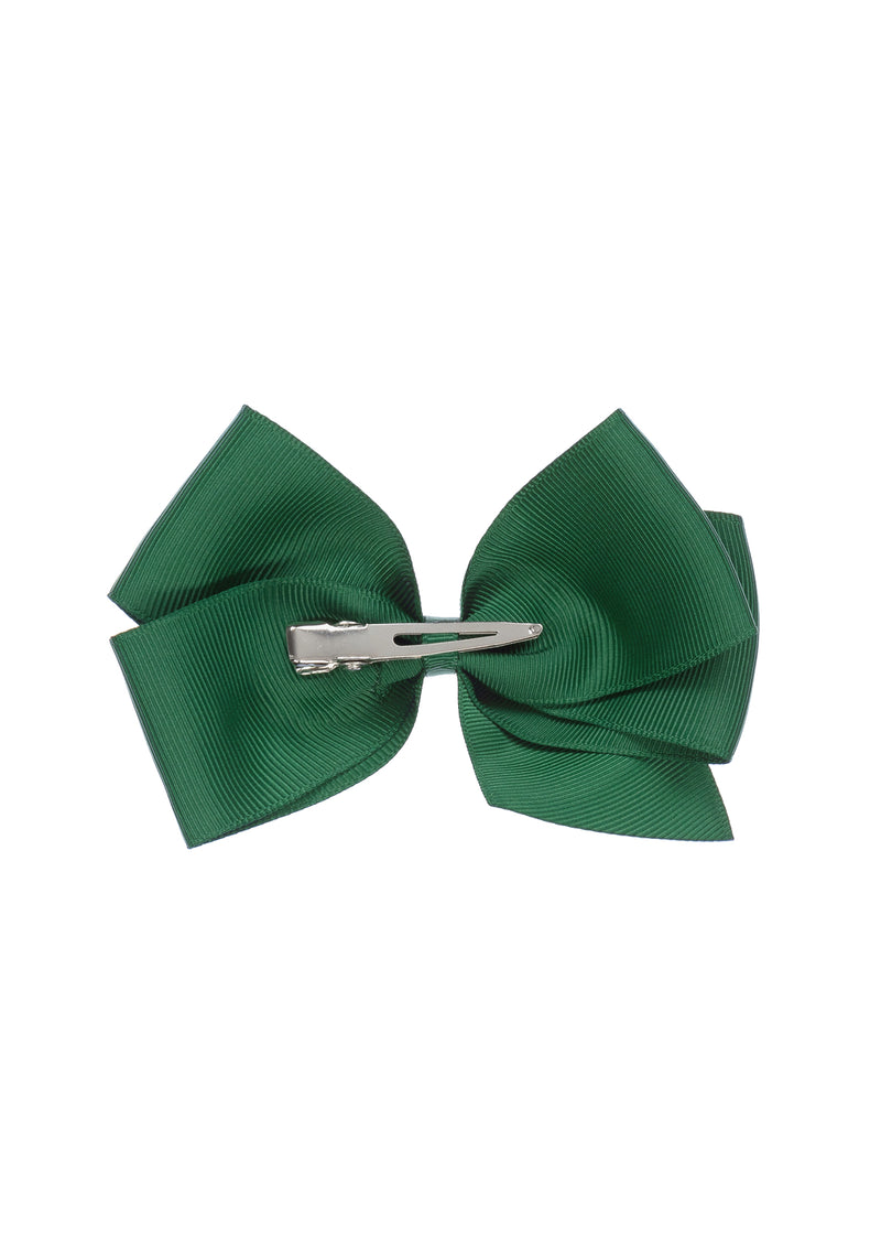 Deep Green Large Bow Clip