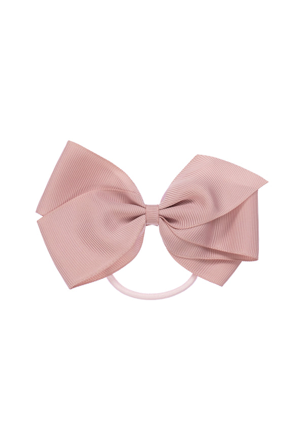 Dusty Pink Large Bow Elastic