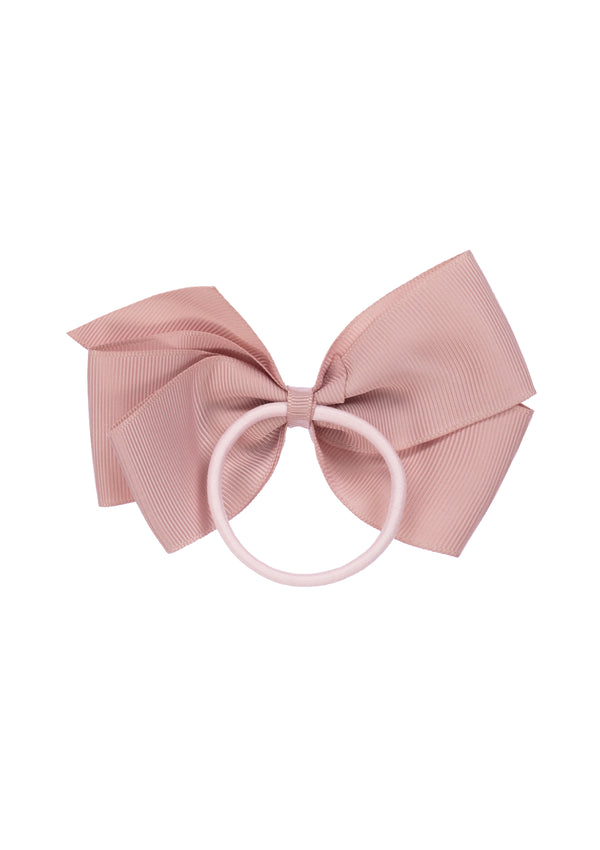 Dusty Pink Large Bow Elastic