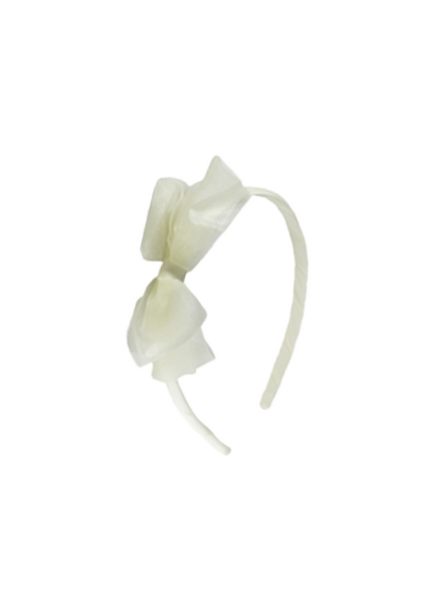 Organza Bow Hairband Ivory