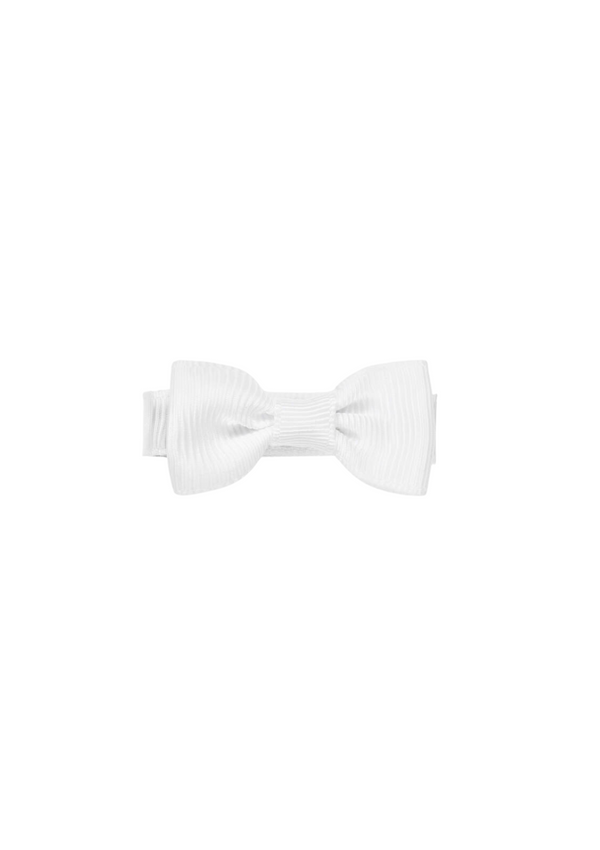 White Small Bow Clip