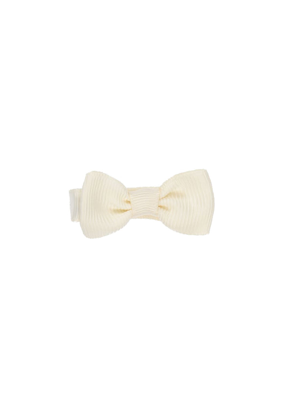 Cream Small Bow Clip