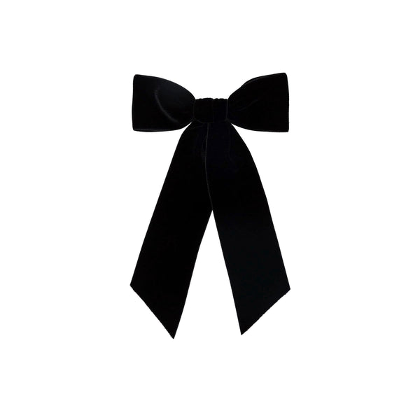 Oversized Black Velvet bow