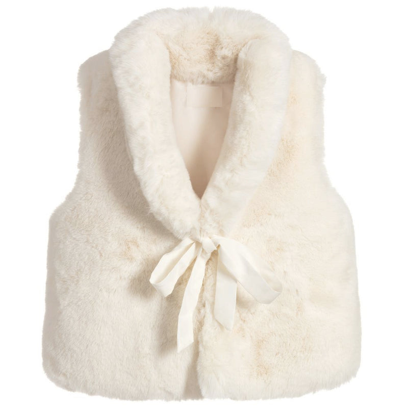 Premium Cream Faux Fur Gilet