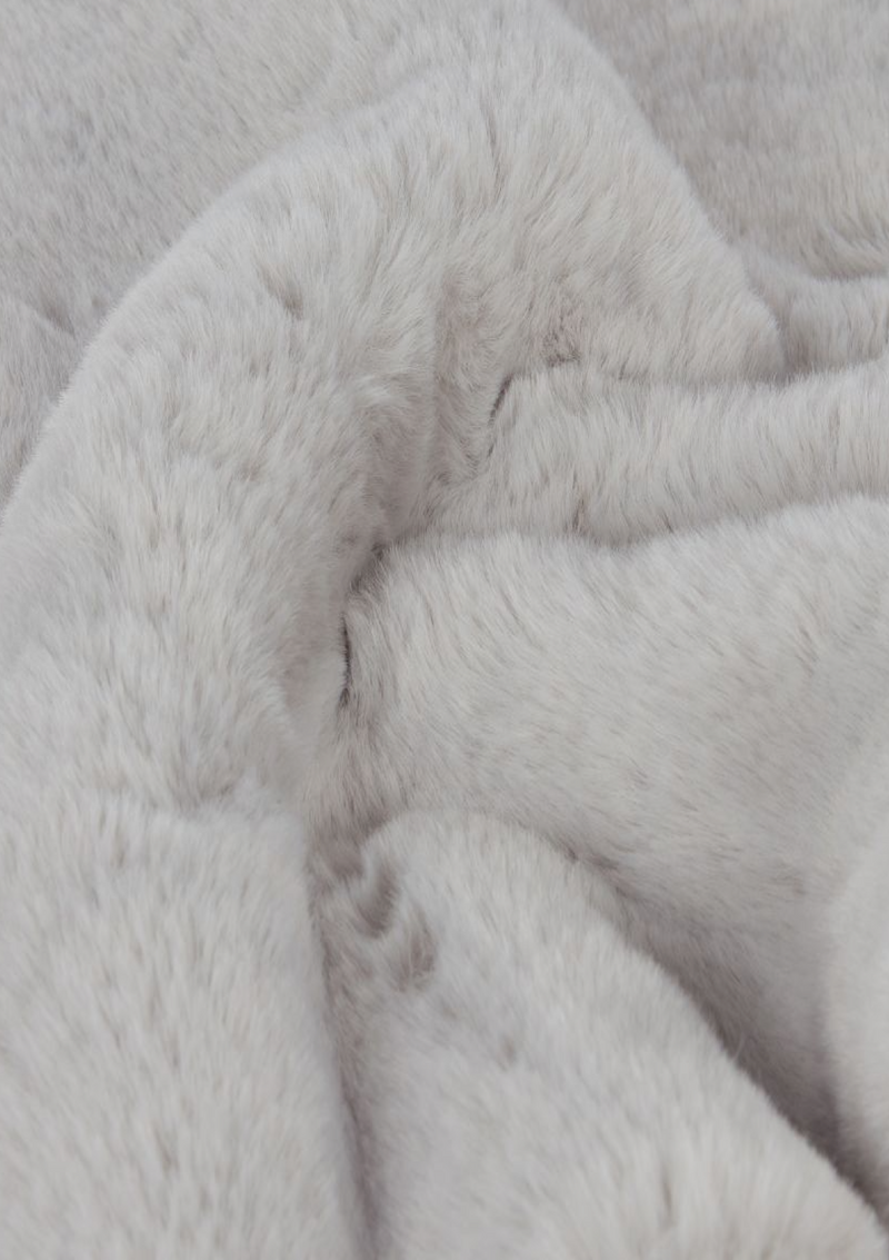 Grey Faux Fur Blanket