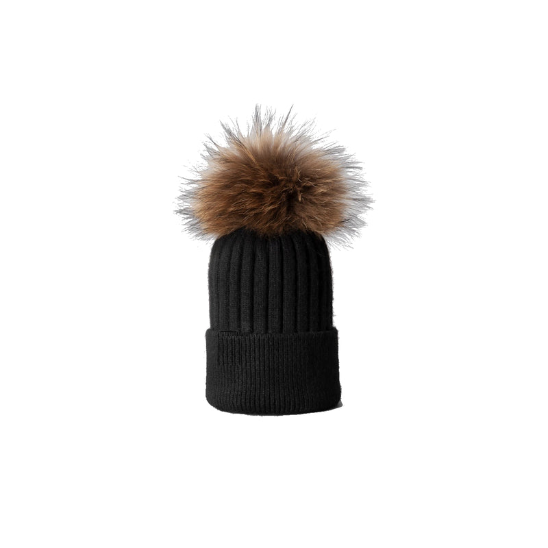 Black Angora Hat