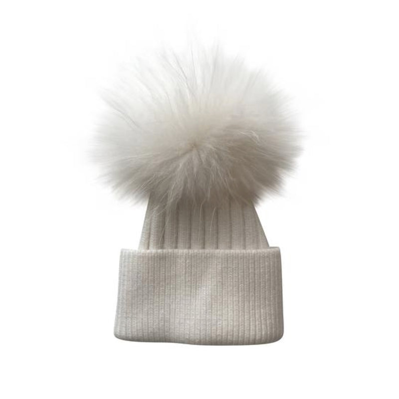 Cream Angora Hat