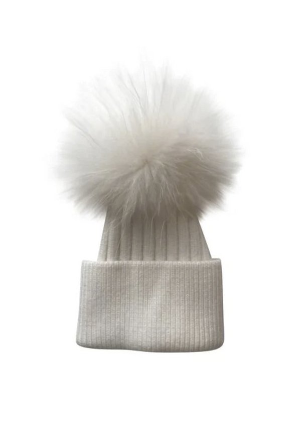 Cream Angora Hat