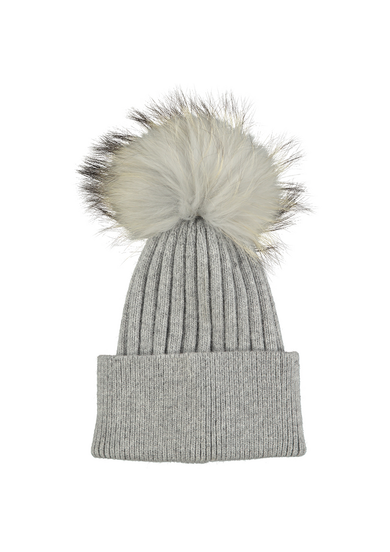 Grey Angora Wool Hat