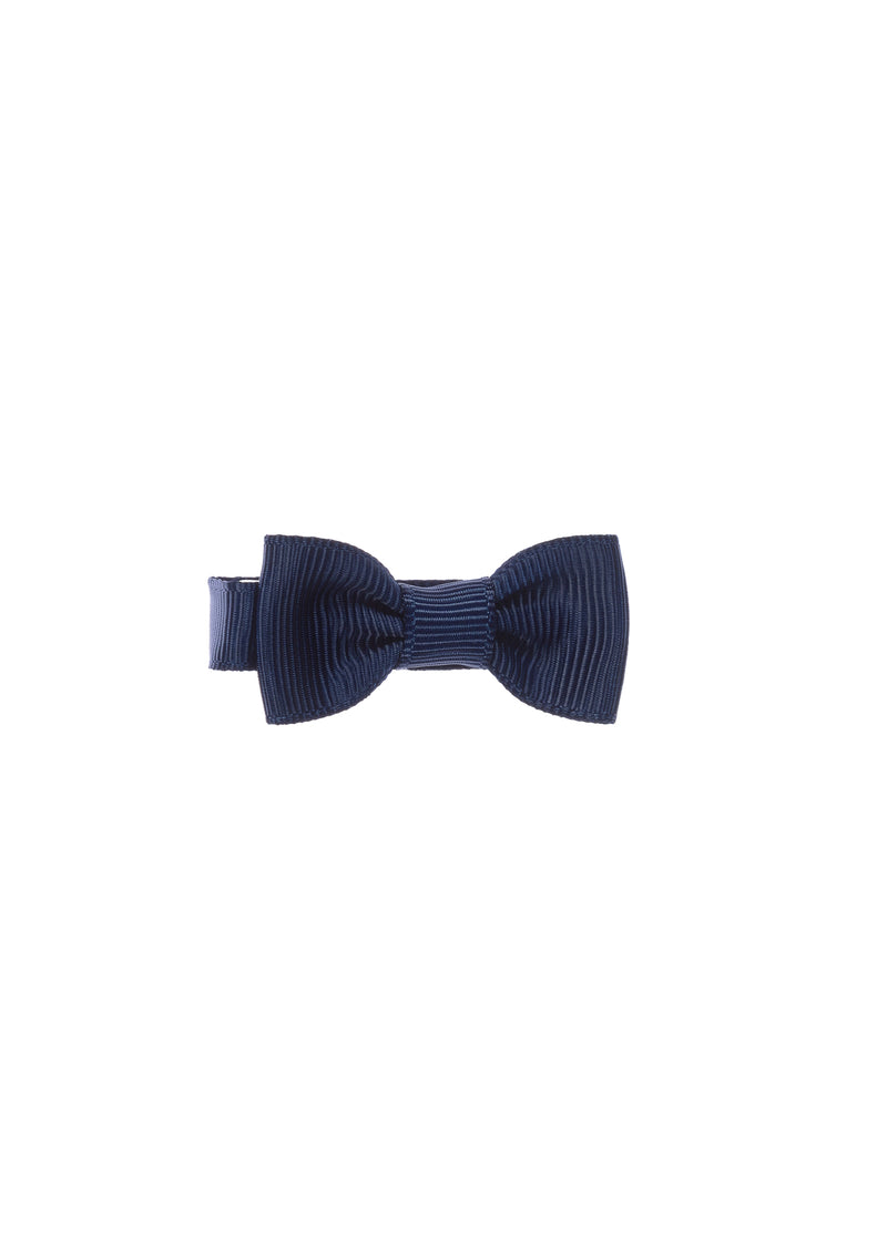 Navy Small Bow Clip