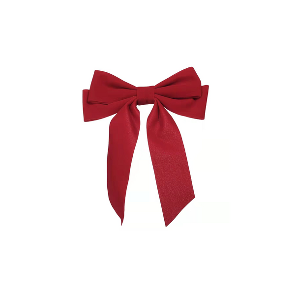 Burgundy Oversized Velvet Bow