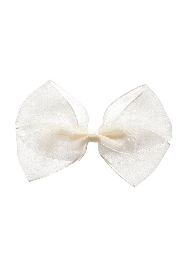 Organza Bow Clip Ivory