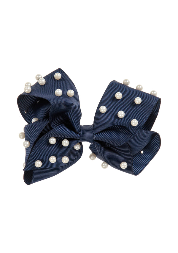 Navy Pearl Bow