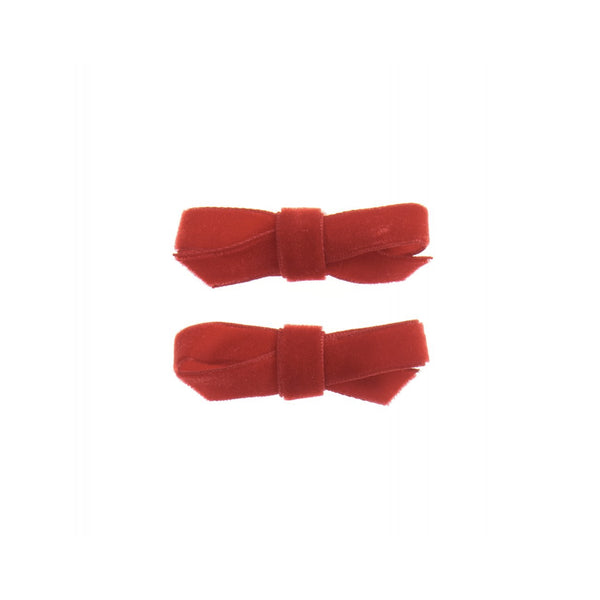 Red Mini Velvet Bows (2 Pack)