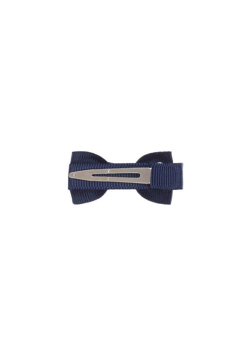 Navy Small Bow Clip