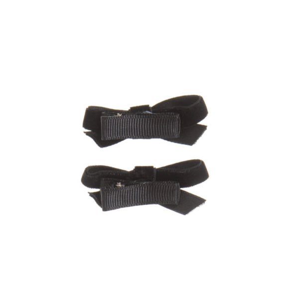 Black Mini Velvet Bows (2 Pack)